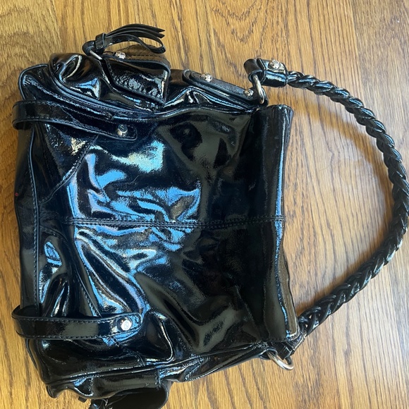Francesco Biasa Black Patent Leather Handbag - Picture 2 of 11